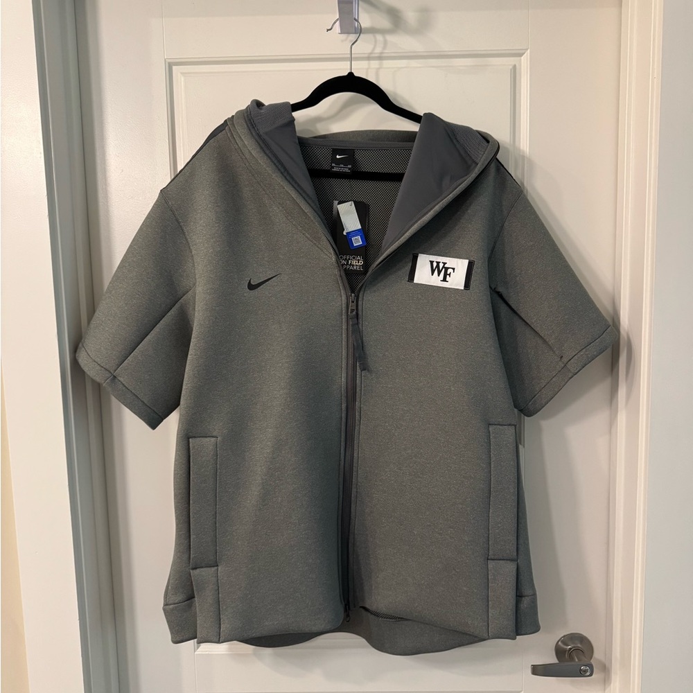 Wake Forest Nike Gray Jacket with Full-Length Zipper